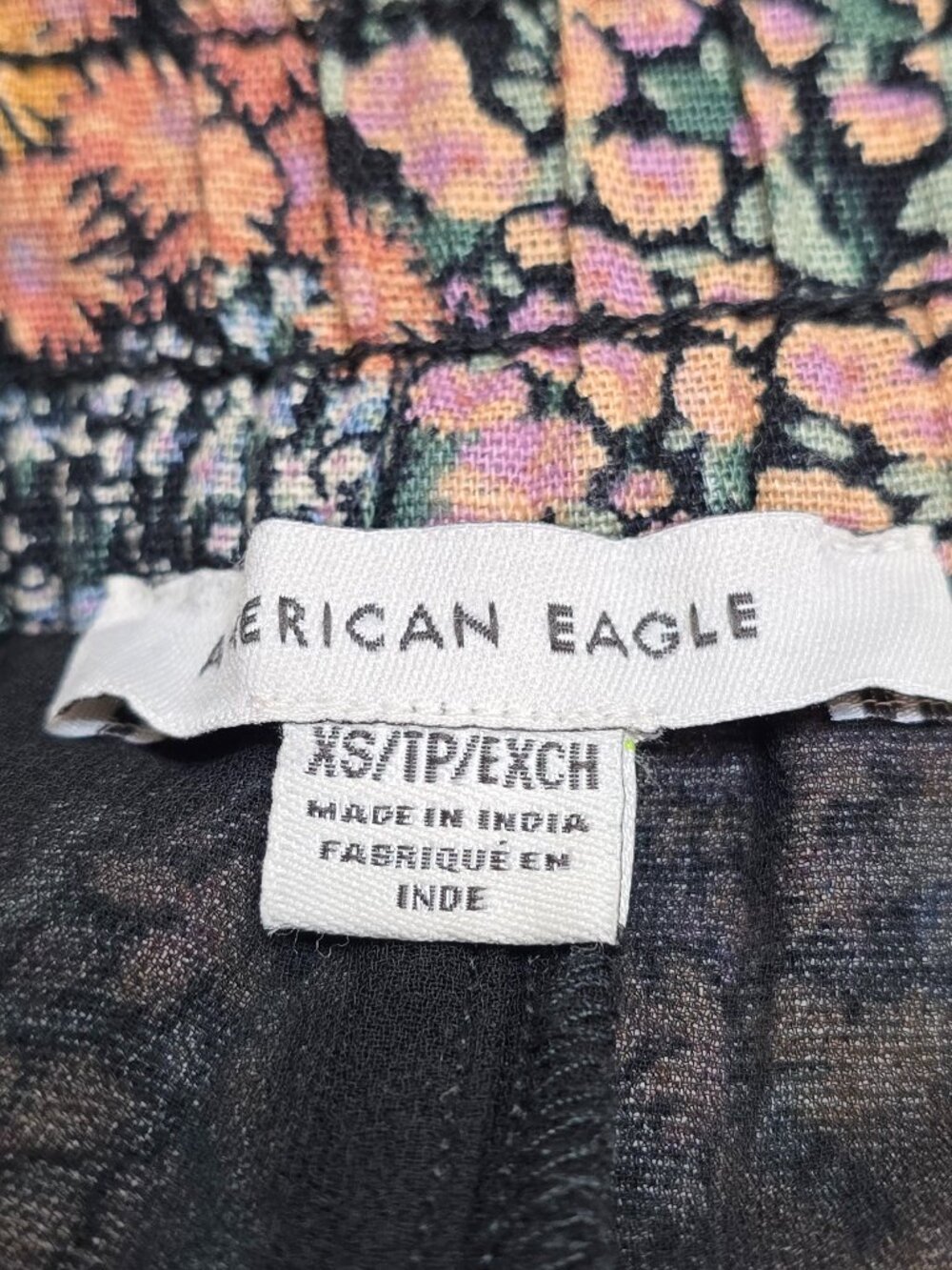 American Eagle Floral Pleated Mini Skirt - Multi-Colored With Black Undertones - Picture 5 of 8